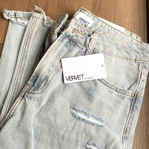 Vervet Kassie cropped distressed jeans
